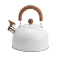 thumbnail image 2 of Tetera de acero inoxidable de 3L, hervidor de agua con sonido de silbato, ligero, cocina antioxidante con mango de patrón de madera, silbato fuerte mayimx Hervidor de estufa, 2 of 9