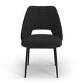thumbnail image 6 of Pemberly Row Boucle Upholstered Seat and Back Side Chair (Set of 2) in Black, 6 of 7