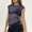 Navy, variant on Endives Mesh Short Sleeve Tops for Women Lace Tops Slim Fit Crop Tops Shirt See Through Going Out Top Club Wear Night Wear T Shirts for Women M