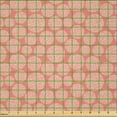 thumbnail image 2 of Ambesonne Geometric Fabric by the Yard Microfiber, Abstract Round Shapes, 5 Yards, Dark Coral Blush, 2 of 2