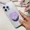 Purple, variant on Clear Crystal Natural Sea Shell Mother of Pearl Transparent Magnetic Phone Grip Compatible with Magsafe,Collapsible Mobile Phones Stand Holder for Smartphone Tablet
