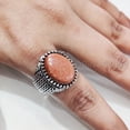 thumbnail image 6 of Natural Sunstone Mens Ring, Fire Sunstone Ring, Sunstone Ring, Silver Jewelry, 925 Silver Ring, Gift, Heavy Mens Ring, Arabic Design, Ottoman Style Ring, Christmas, Turkey Mens Signet Ring, 6 of 7