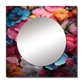 thumbnail image 2 of Designart "Pansies in a Neon Tropical Fantasy II" Pansies Square Mirror For Wall Decor - Large Pink Square Printed Wall Mirror Art - Square Traditional Mirror - Wall Mounted Square Large Mirror, 2 of 5