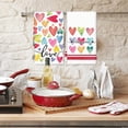 thumbnail image 5 of qefuia Valentine Kitchen Towel Watercolor Hearts Dish Towels 18 x 26 Inch Watercolor Love Heart Hand Drying Tea Towel for Wedding Anniversary Cooking Baking, Set of 2, 5 of 6
