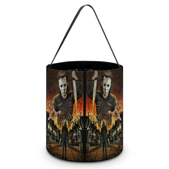 Michael Myers Halloween Candy Bag, Trick Or Treat Bags - Light Candy Buckets & Tote Bags for Halloween Parties