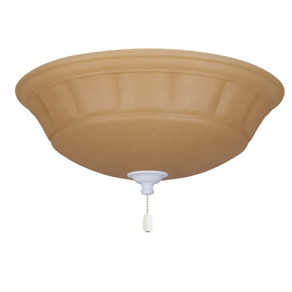 Emerson LK140 Light Kits Accessories - Light Fixtures Ceiling Fan Accessories ;Satin White with Amber Scavo Glass