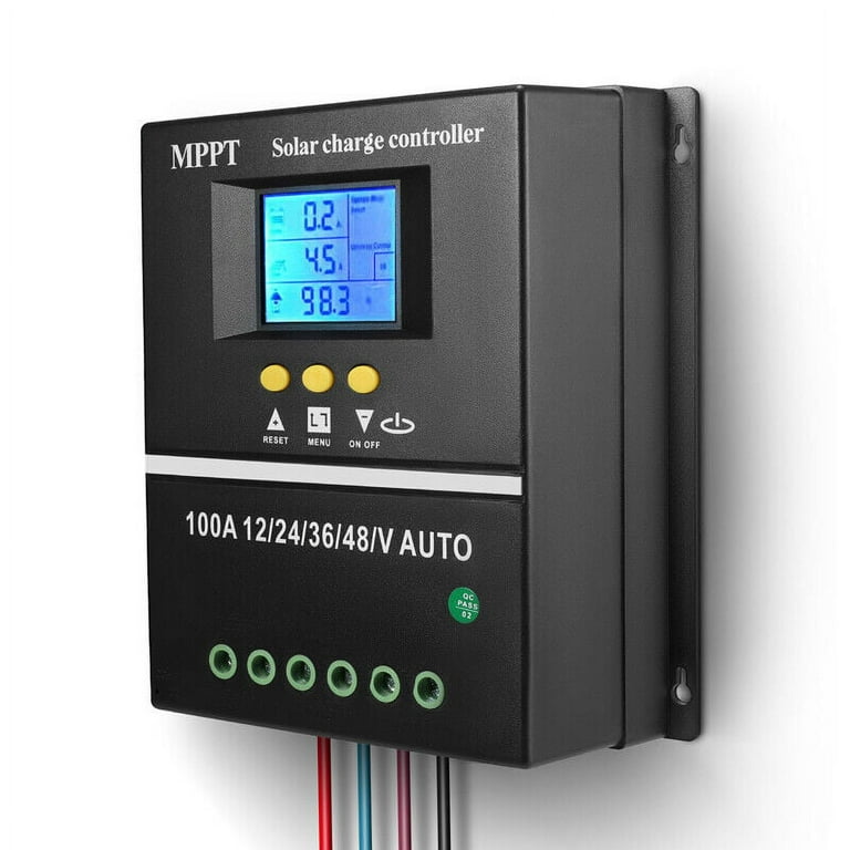 Controlador de carga de panel solar 40A MPPT, regulador de batería solar  12v 24v 36v 48v auto max 150v PV entrada, apto para batería de litio  inundada