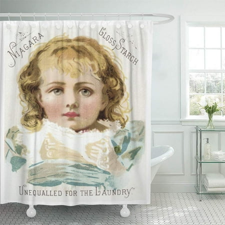 CYNLON Old Laundry Soap Vintage Trade Time Retro Bathroom Decor Bath Shower Curtain 60x72 inch