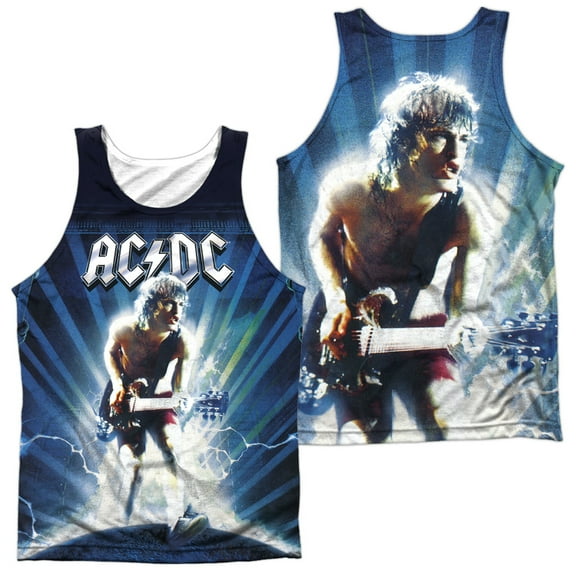 AC/DC Men's Lightning Mens Tank White