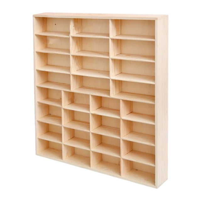 MERIGLARE 1/64 Car Display Rack Shelf Figures Display Cabinet Collectibles Multifunction Miniature Display Case for Home Figurine Shelf 28 grids