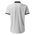 thumbnail image 5 of Eashery Man Summer Fashion Polo shirt Turn Down Collar Zipper Mens Top Shirts Dark Gray 2XL, 5 of 5