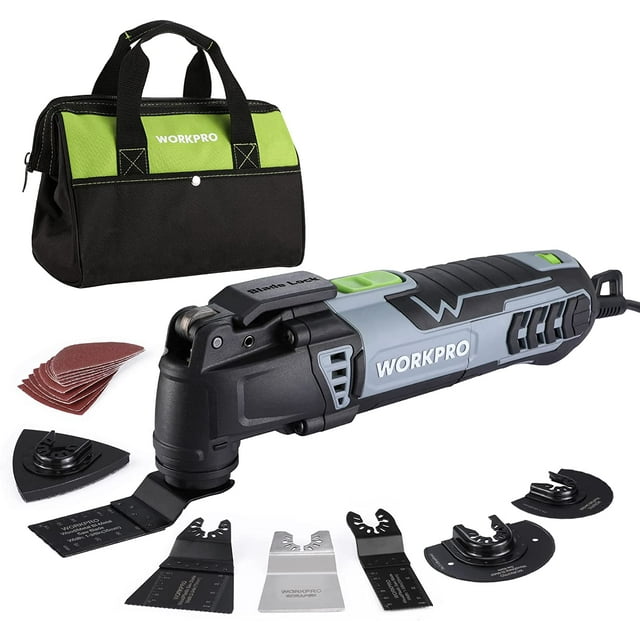 Oscillating Multi-Tool Kit, 3.0 Amp Corded Quick-Lock Replaceable Oscillating Saw with 7 Variable Speed, 3° Oscillation Angle Oscillating Tool, 17pcs Saw Accessories and Carrying Bag