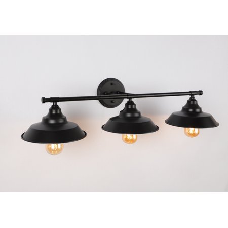 

3-Light Dark Black Farmhouse Wall Sconce Vanity Light Fixture Bathroom Vanity Light perfect for Bathroom Mirror