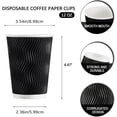 thumbnail image 2 of Oz Disposable Coffee Cups with Lids, Paper toGo Coffee Cups Suitable for Hot Chocolate, Cocoa and Hot Tea Drinks (), 2 of 6