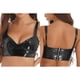 thumbnail image 3 of Top de corsé de látex para mujer para fiesta de pole dance, sujetador sin aros de charol con efecto mojado, camisola con tirantes anchos para los hombros, 3 of 5