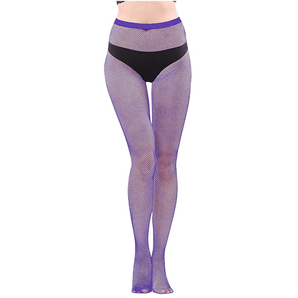 Calcetines de moda para mujer, de colores, con perforaciones, súper elásticos, de red de pesca, de malla densa, de seda.