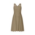 thumbnail image 4 of Sexy Vestido Casual para las Mujeres de Verano Plisado Sólido sin Mangas de Algodón Vestido sin Espalda, Correa O Estilo sin Correas, Lavadora, 4 of 9