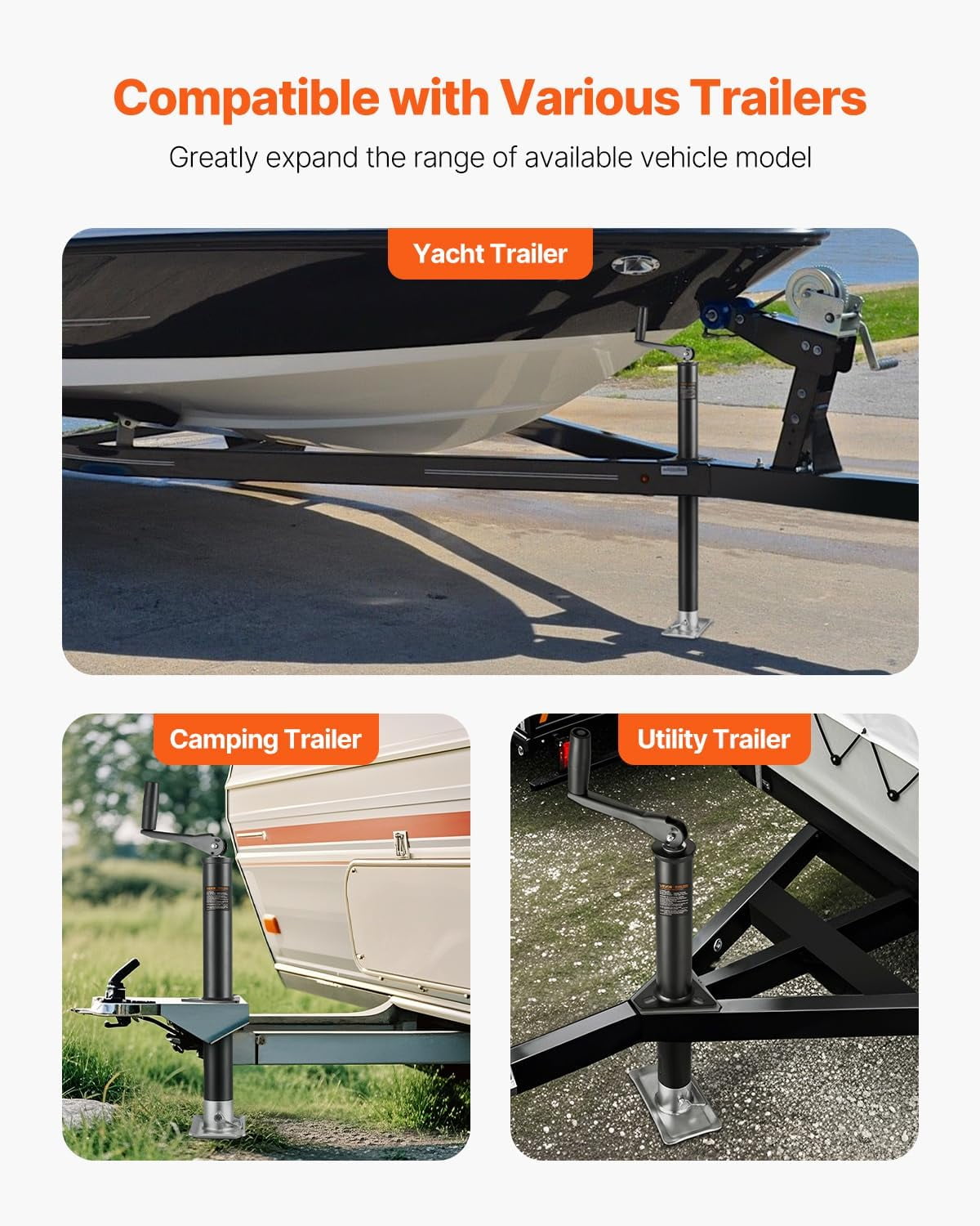 WBTER 2000 lbs A-Frame Trailer Jack, 13-3/4 Inches Vertical Travel, Trailer Jack Stand with Handle for Horse