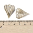 thumbnail image 3 of Acrylic Pendants Heart Tan 27x20.5x8.5mm Hole: 3x3mm, 3 of 3