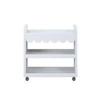 House of Happy Scallop Art Cart , White