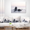 thumbnail image 4 of Designart Rocks in the Sea Black and White - Seashore Throw Pillow - 12x20, 4 of 5