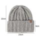 thumbnail image 2 of Gorro de lana de invierno cálido de poliéster de punto suave para mujer, 2 of 5