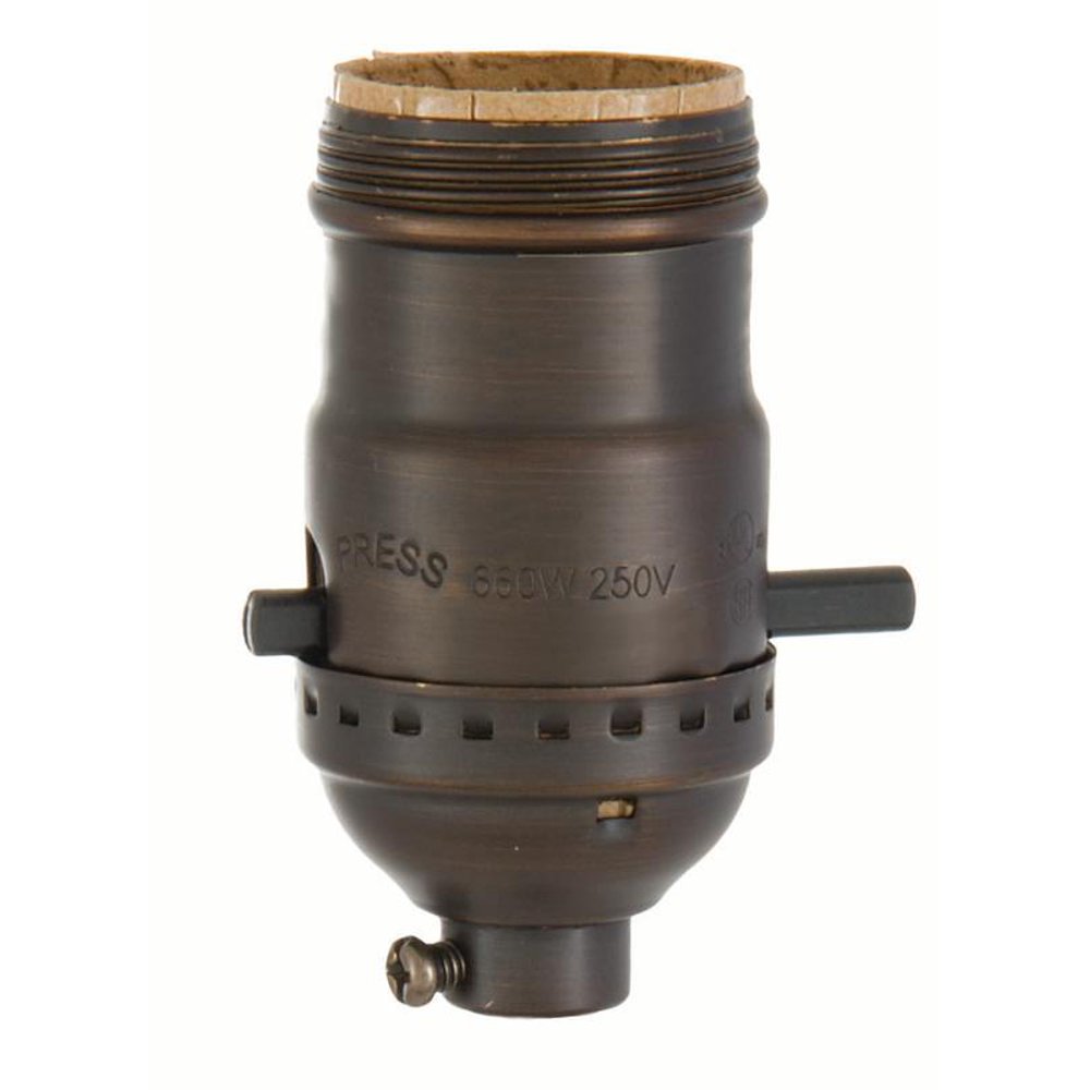 B&P Lamp® Brass Early Electric Style Lamp Socket, Antique Brass Finish