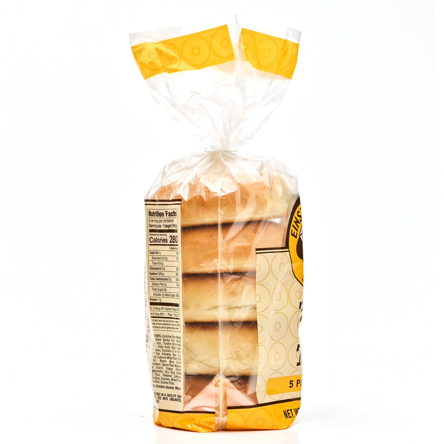 Einstein Bros Bagels Take & Toast, Plain Bagel, 5 Count, 18.5oz Bag