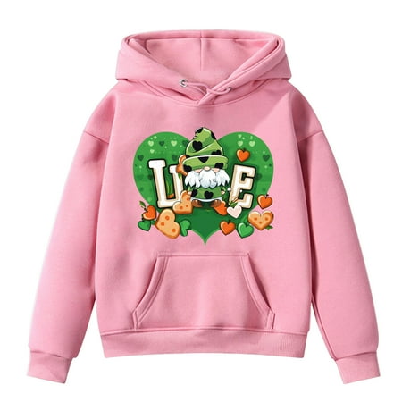 

Sweatshirts for Girls Cartoon Print Long Sleeve Soft Graphic Hoody Cute Pullovers Fall Winter Hoodies for Kids Girls