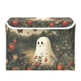 thumbnail image 7 of Yayeee Collapsible Cube Storage Bin with Lid Fabric Closet Decorative Basket with Handles, Ghost in Strawberry Fields, 7 of 7