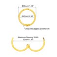 thumbnail image 2 of Uxcell Loose-Leaf Binder Rings, 30mm/ 1.18" Metal Book Ring, Yellow, 4Pack, 2 of 5