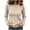 Beige, variant on Women's Glitter Ribbed Knit Tops Lightweight Soft Crew Neck Long Sleeve Knit Sweater Relaxed Fit Dressy Casual Solid Color Pullovers L