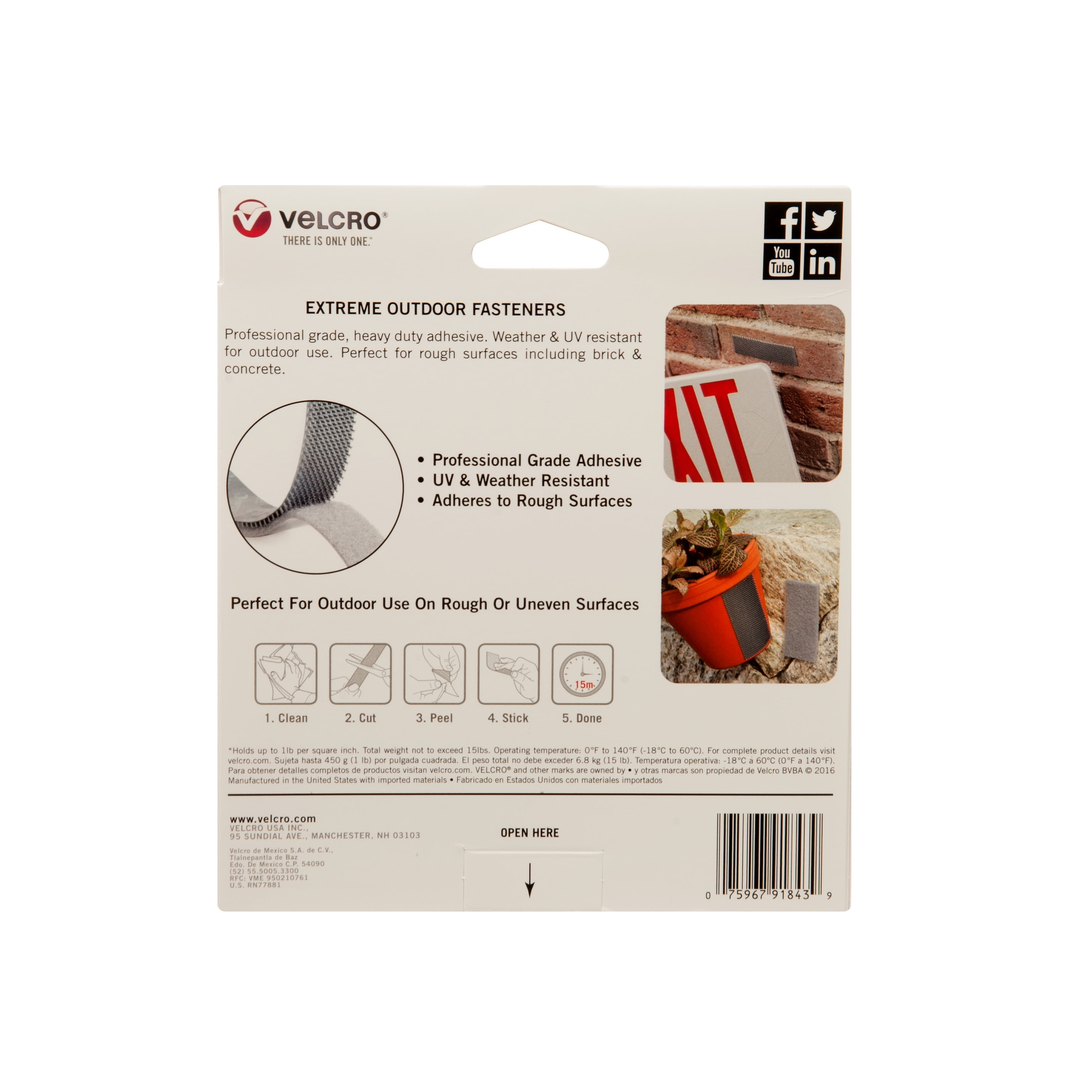 VELCRO® Brand Industrial Strength Heavy-Duty Fasteners - White, 1 ct -  Gerbes Super Markets