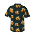 thumbnail image 3 of Haiem Beer Printed Hawaiian Shirt for Men - Men’s Casual Beach Summer Shirts - Stretch Fabric with Modern Fit-Large, 3 of 9