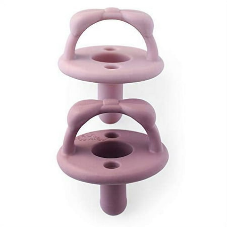 UPC: 0810434033730 | Itzy Ritzy Sweetie Soother Pacifier Set of 2 – Silicone Newborn Pacifiers with Collapsible Handle & Two Air Holes for Added Safety; Set of 2 in Orchid & Lilac Ages Newborn & Up