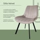 thumbnail image 3 of Comedor con Mesa en Vidrio Negro Moderna + 4 Sillas Velvet beige, 3 of 7