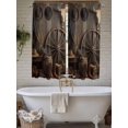 thumbnail image 4 of Western Vintage Living Room Curtains 2 Panel, Country Cowboy Boots Cow Skulls Retro Cafe Window Treatment, Extra Long Farmhouse Bedroom Bathroom Kitchen Curtains Drapes 104"x72", 4 of 6