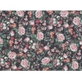 thumbnail image 2 of Zelouf Printed Wool Dobby Digital Sample  , Sewing, DIY, Crafts Fabric by the Yard, 937 Black/rose, 3 Yard, 2 of 2