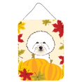 thumbnail image 1 of Caroline's Treasures Bichon Frise Grabados para colgar en la pared o en la puerta de Acción de Gracias BB2023DS1216, 16HX12W, Multicolor Caroline's Treasures BB2023DS1216, 1 of 1