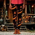 thumbnail image 5 of Yeaiivve Halloween Print Tights for Women Elastic High Waisted Workout Leggings Pumpkin Face Graphic Skinny Pants Soft Stretch Cozy Yoga Legging S, 5 of 5