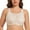 Beige, variant on Women's Sports Bra Full Support High Impact Plus Size Wirefree Non-Padded Full Figure Bra 42DDD