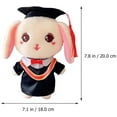 thumbnail image 2 of Classe de 2021 Graduation Peluche Animal en Peluche Lapin Grad Photo Décorative Prop Graduation Partie Faveurs, 2 of 8