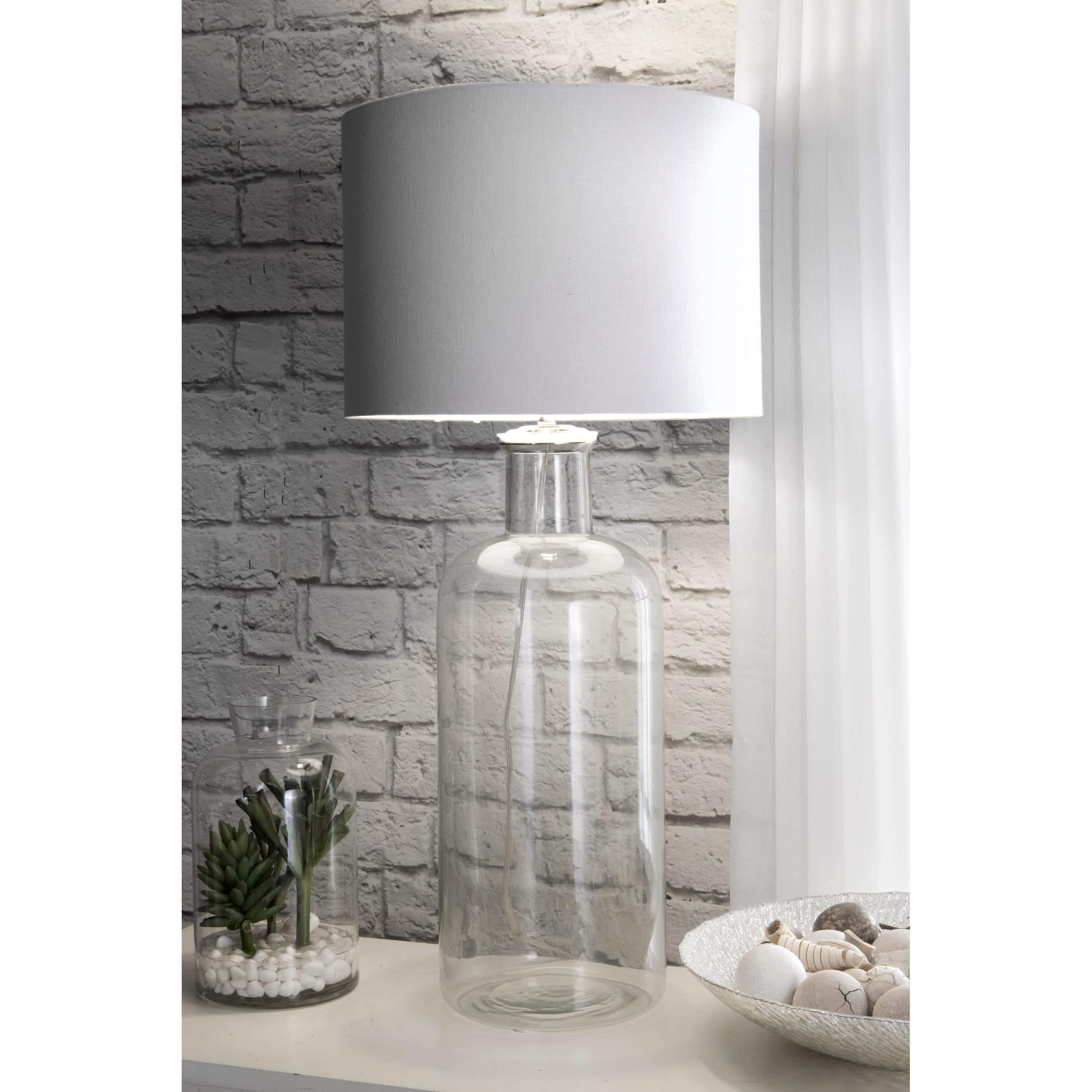 Nuloom Emma Clear Glass Table Lamp With, Gold 24 Inch Emma Clear Glass Table Lamp