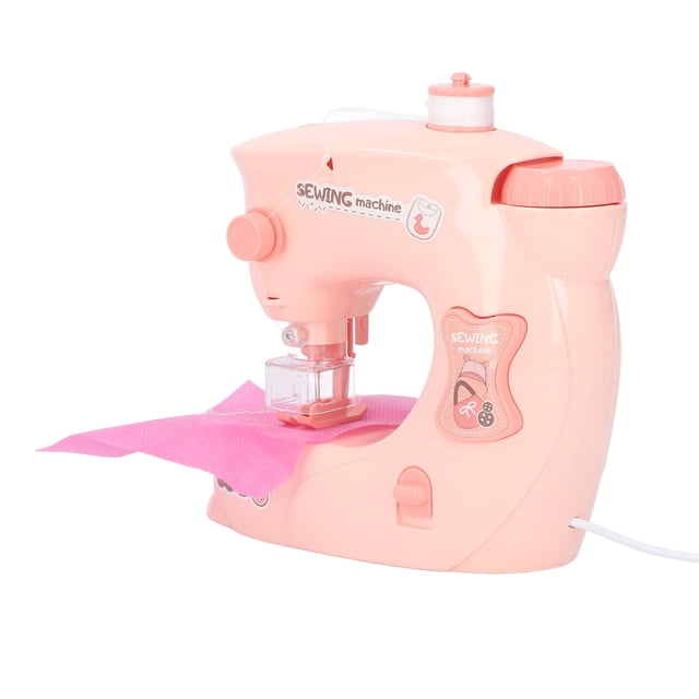 Portable Sewing Machines, Compact Sewing Machine Electric Sewing Machine with Cloth, Needle Threader, Ruler and Instruction Book, Beginner Sewing Machine for Kids