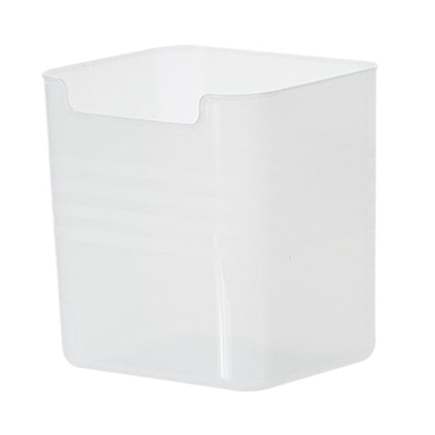 Caja de almacenamiento de escritorio, versátil, para oficina, escritorio y tocador. Claro