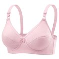 thumbnail image 1 of Mgmyaa Bras for Women Solid Color Back Buckle Thin Style Ventilate Bra Wireless Bras, 1 of 5