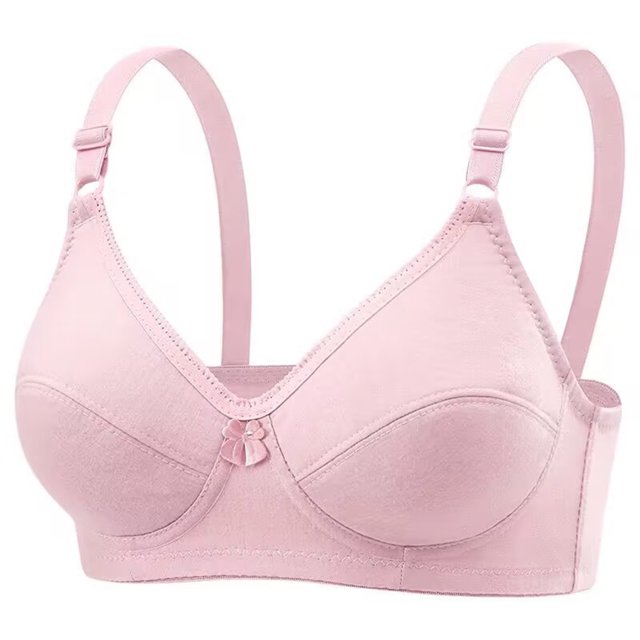 Mgmyaa Bras for Women Solid Color Back Buckle Thin Style Ventilate Bra Wireless Bras