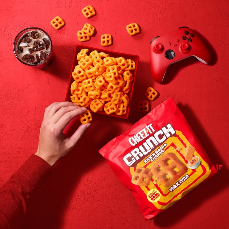 Cheez-It, Crunch Kick'n Nacho Cheese Snacks, 6.5 oz, Spicy Flavor