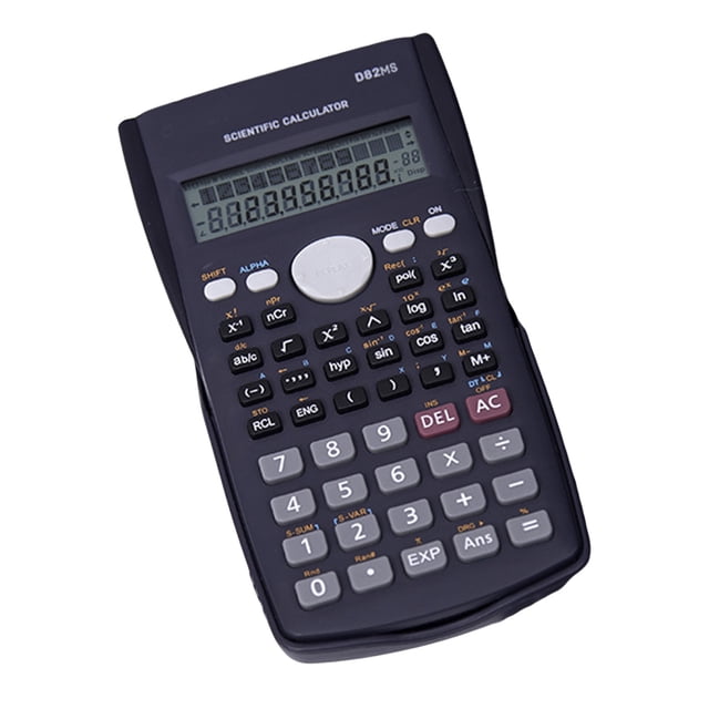 Calculadora científica Pantalla de dos líneas Cálculo de fracciones Apagado automático Calculadora de función de 12 bits para estudiantes Azul oscuro (cerca de negro)