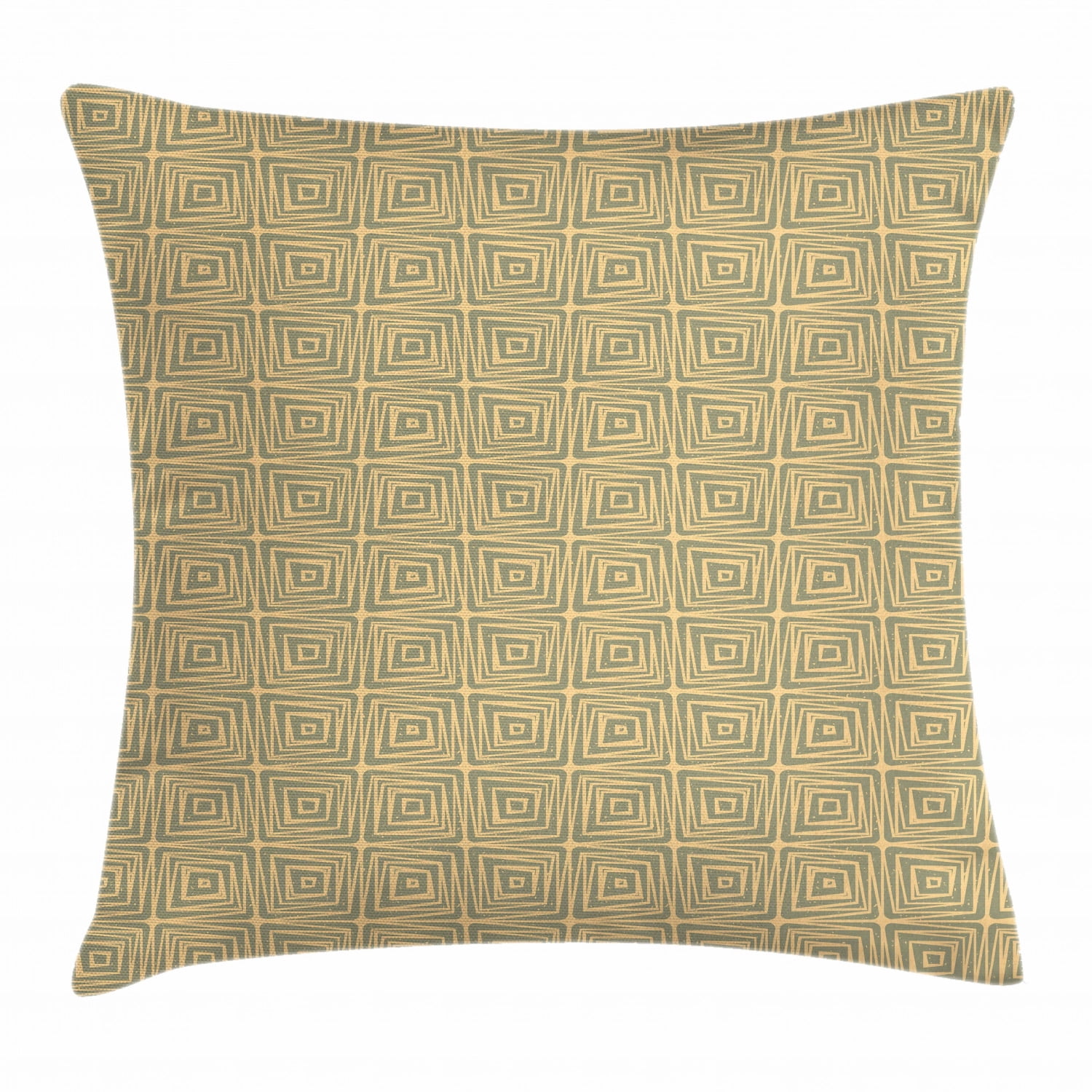 Earth Tones Throw Pillow Cushion Cover, Geometric Trippy Line Inner
